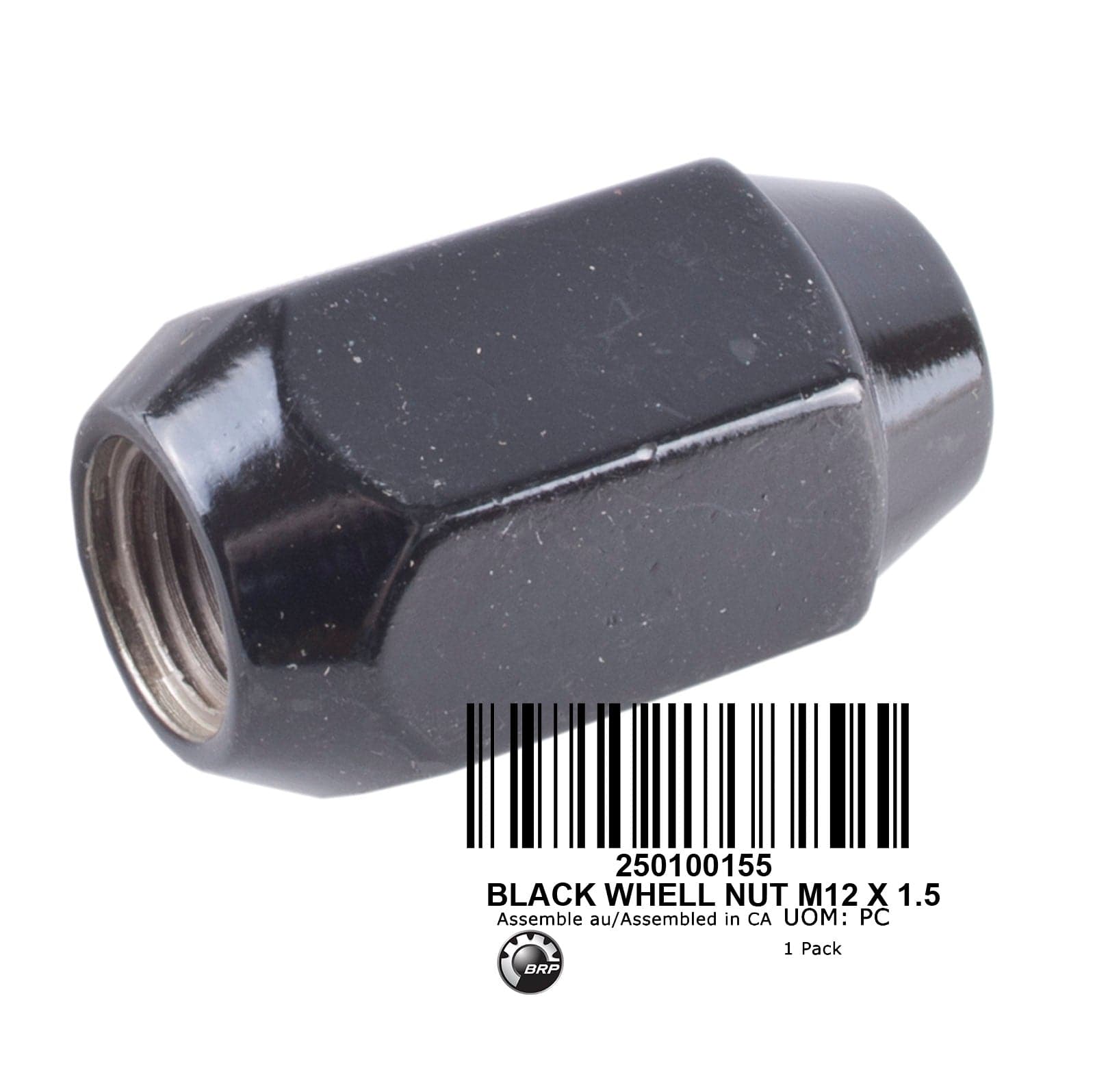 BLACK WHELL NUT M12 X 1.5