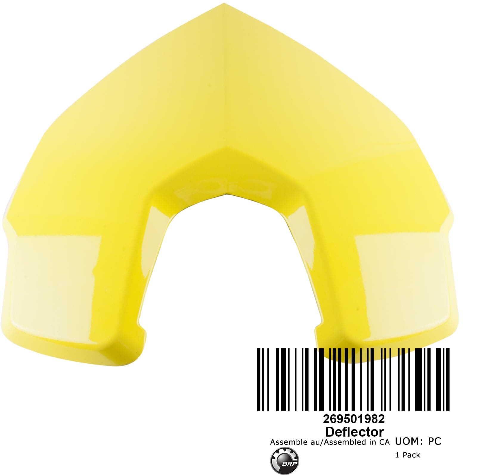 UPPER FRONT DAYGLOW YELLOW DEFLECTOR