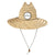 JetPilot Baja Sun Hat (Straw Hat, White Logo)