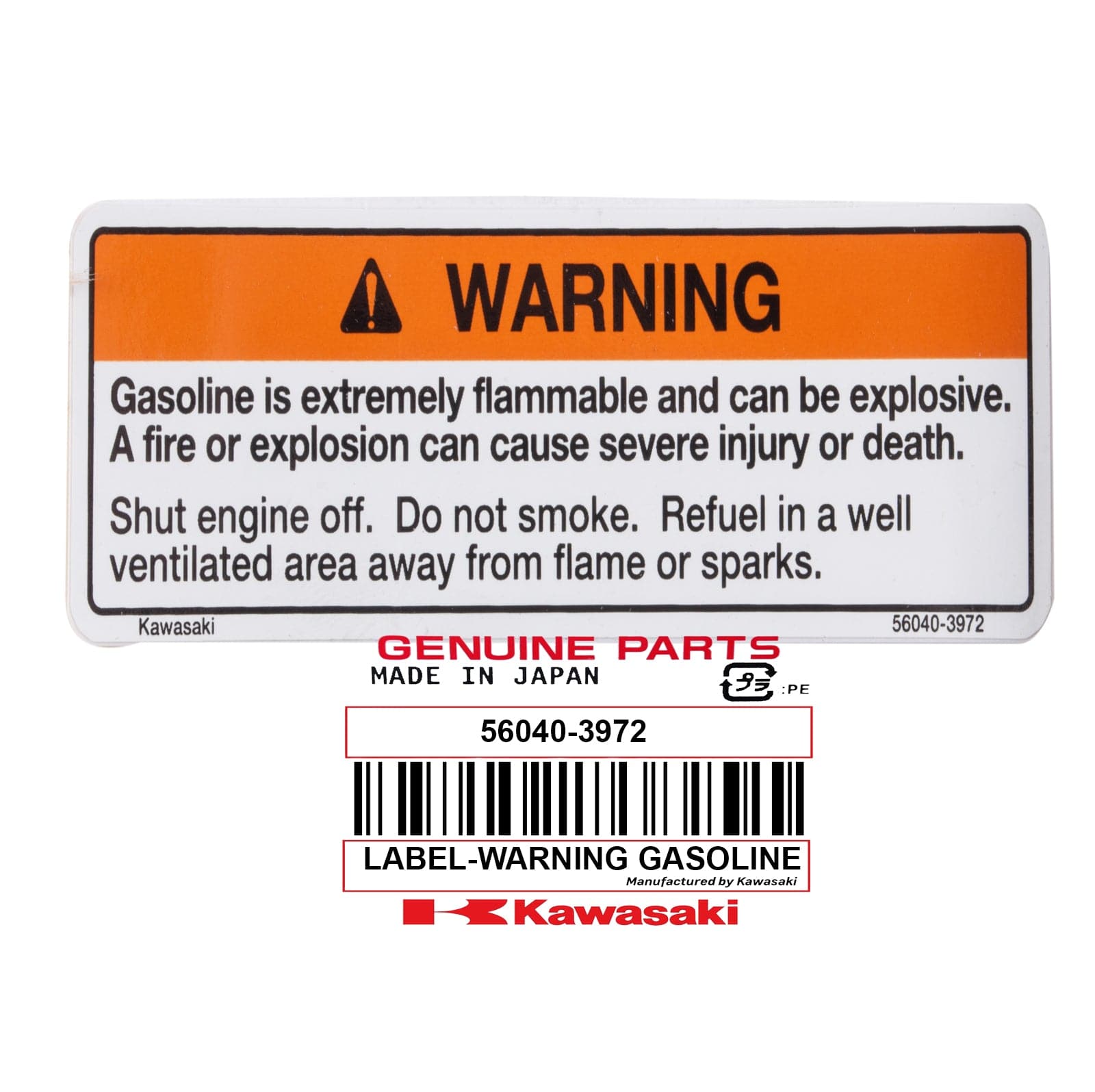 LABEL-WARNING GASOLIN