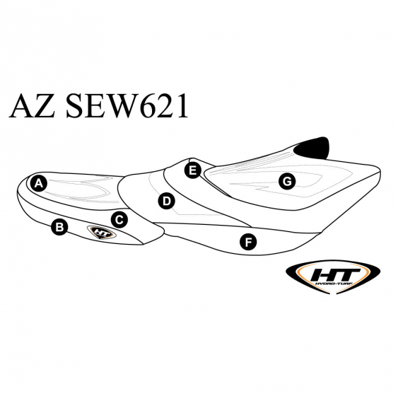 Hydro-Turf Premier Custom Seat Cover for Kawasaki Ultra 310R &amp; 310X SE (14-19)