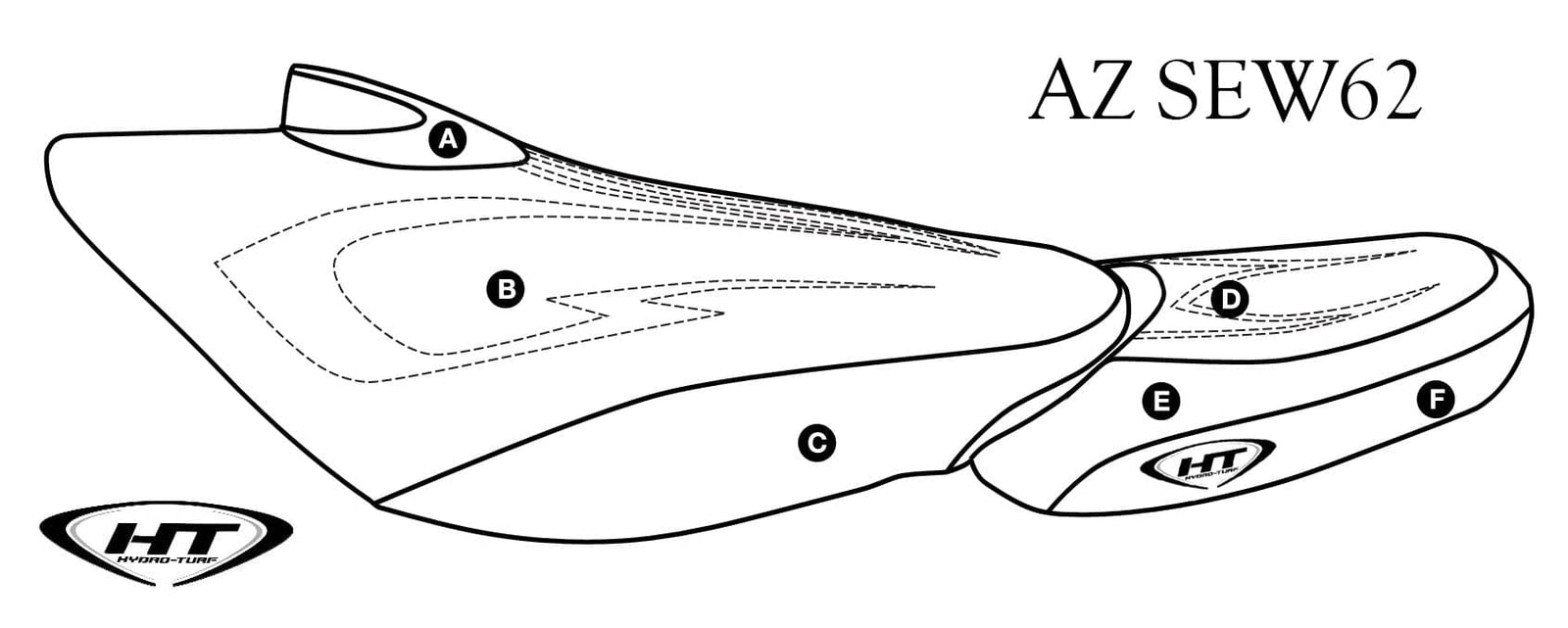 Hydro-Turf Premier Custom Seat Cover for Kawasaki Ultra LX / 250 (07-08) / 260X (09-12) / 300X (11-13) / 310X (14-19)