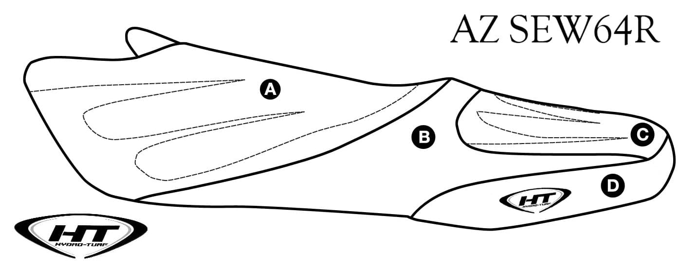 Hydro-Turf Premier Seat Cover for Kawasaki 1200 STX-R (02-05) / STX (03-05) / 900 STX (06) / STX (12-13) Custom Cover