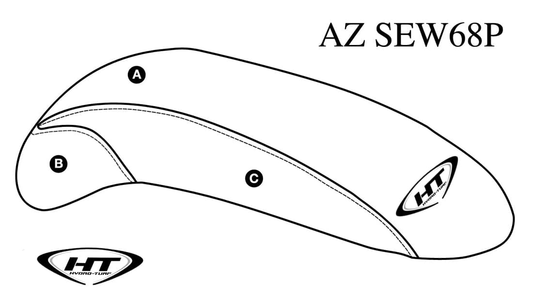Hydro-Turf Premier Custom Chinpad for Kawasaki 800 SX-R + 750 SX / SXI - Image 2
