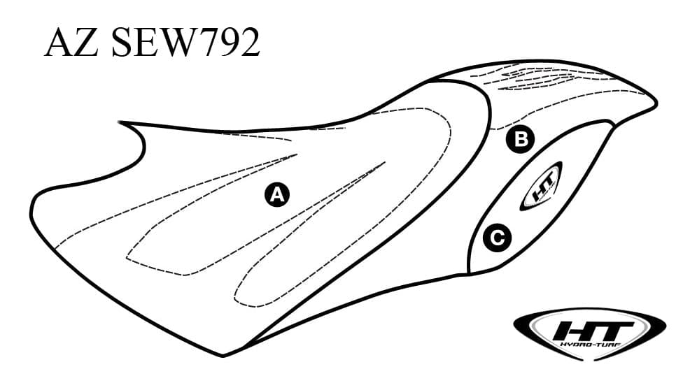 Hydro-Turf Premier Seat Cover for Yamaha GP 800R (03-04) / GP 1300R (03-08) Custom Cover