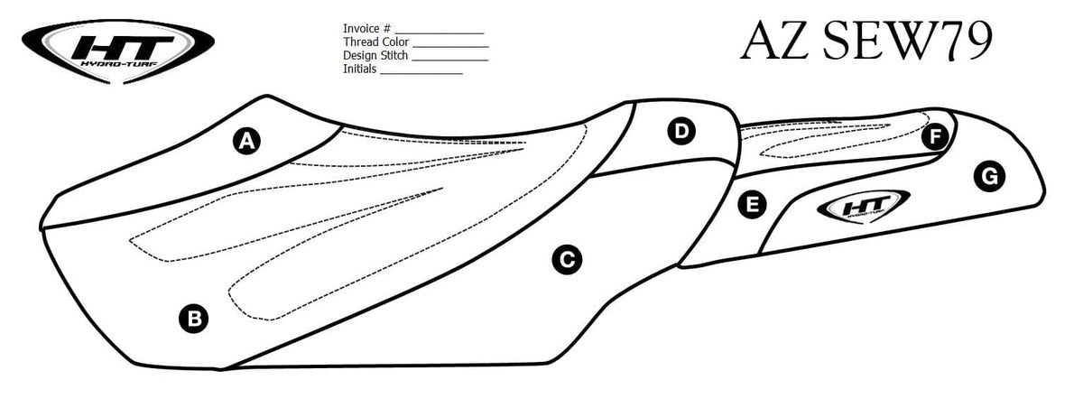 Hydro-Turf Premier Seat Cover for Yamaha GP / GP 1200R (99 &amp; Pre 99) Custom Cover