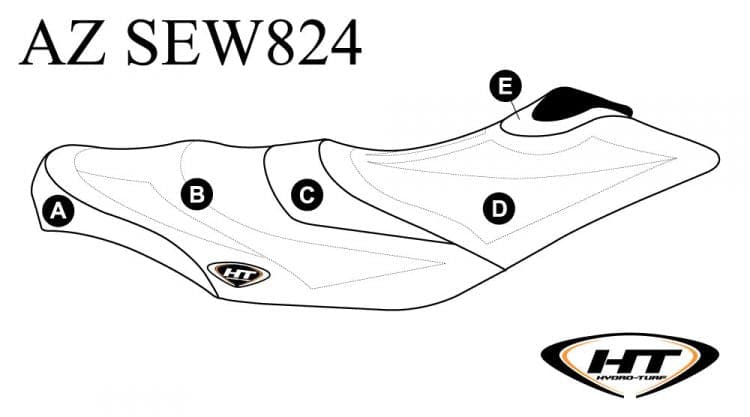 Hydro-Turf Premier Custom Seat Cover for Sea Doo GTI 4-Tech (06-08) / GTI, GTI SE 130 & 155 - Image 2