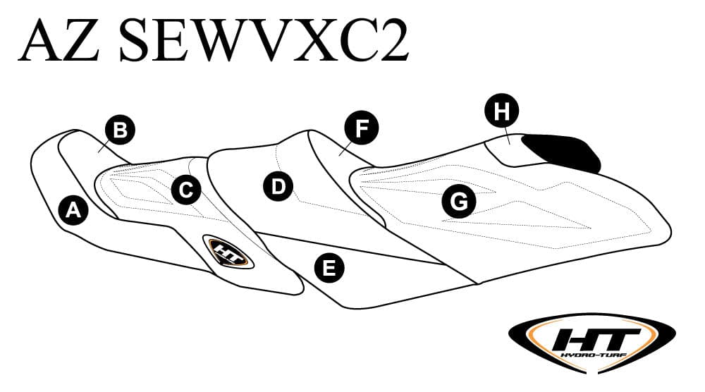 Hydro-Turf Premier Seat Cover for Yamaha VX Cruiser (15-20) / VX Cruiser HO, VX Ltd (16-20) Custom Cover