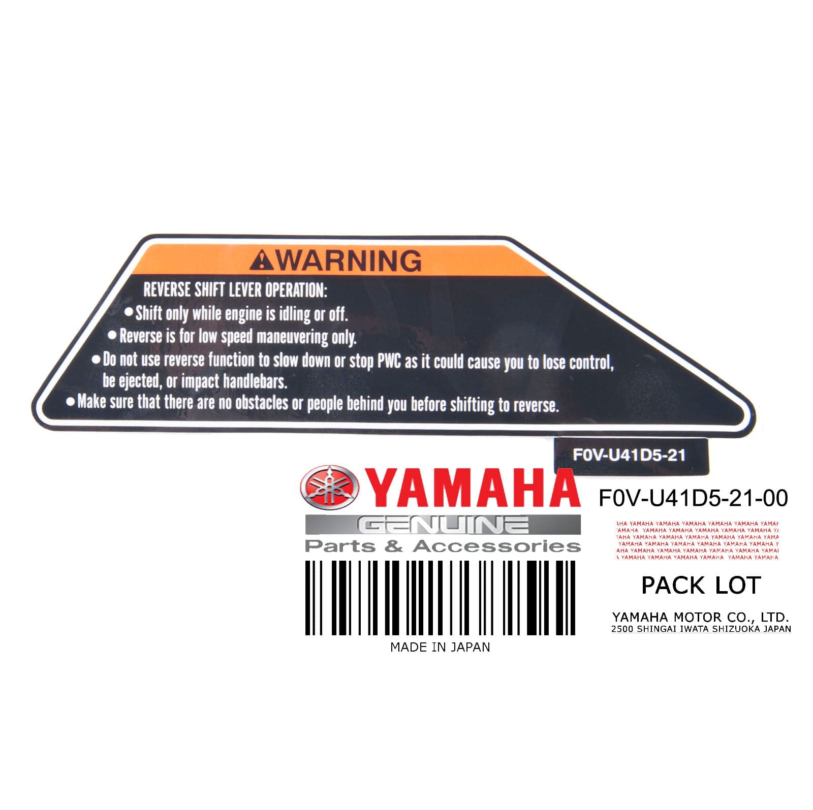 LABEL WARNING SHI