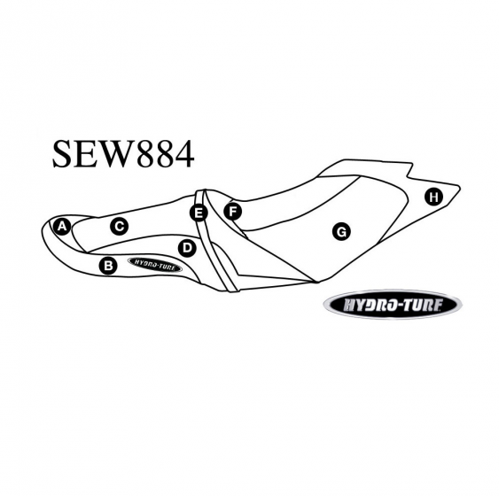 Hydro-Turf seat cover for GTS 130 / GTI 130 (11-16) / Wake 155 (12-19)