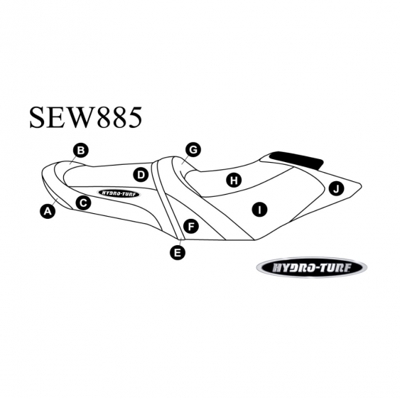 Hydro-Turf seat cover for GTR 215/GTI SE 130/GTI SE 155/GTI LTD 155 12-19